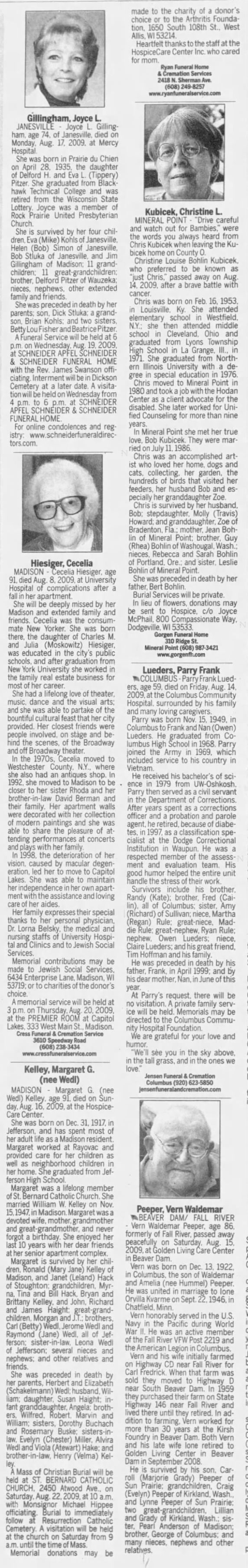 Clipping from Wisconsin State Journal